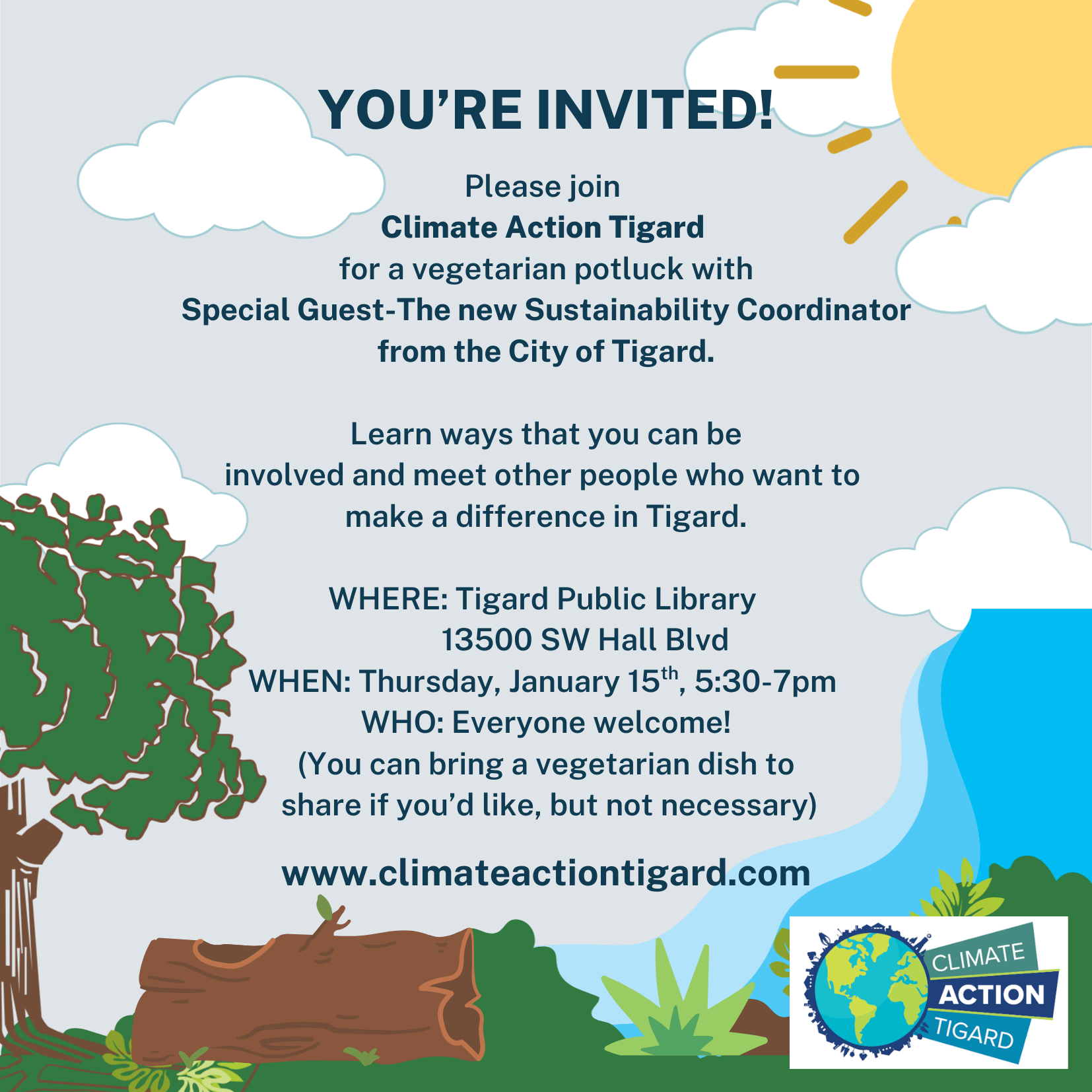 You’re Invited: Potluck on January 15